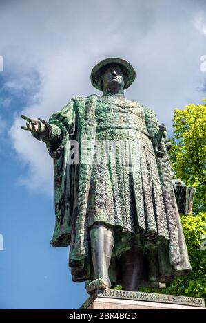 Denkmal von Joachim Vadian, einem bedeutenden Menschen in der Geschichte St. Galler Stockfoto