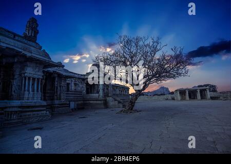 Hauptattraktion des steinchariot-vijaya-Vithala-Tempels in hampi, karnataka, indien Stockfoto