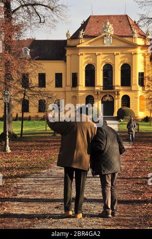 Ehemalige kaiserliche Residenz in Eckartsau in Österreich Stockfoto