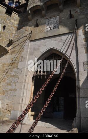 Schloss Kreuzenstein, erbaut 1100-1200 wenige Kilometer nördlich von Wien Stockfoto