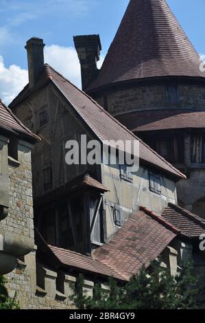 Schloss Kreuzenstein, erbaut 1100-1200 wenige Kilometer nördlich von Wien Stockfoto