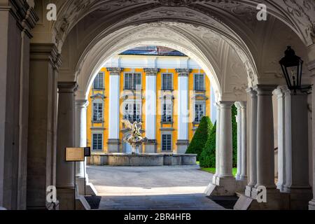 Impressionen und Detailansichten des Klosters St. Florian in Oberösterreich, bei Linz Stockfoto