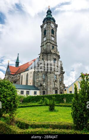 Zwettl Abtei (Stift Zwettl) ist ein Zisterzienserkloster in Zwettl in Niederösterreich, in der Diözese St. Pölten. Waldviertel, Österreich Stockfoto