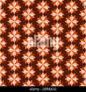 Orange moderne Rhombischen oder Star nahtlose Muster in abstrakten Funktion. Grafische Muster in modischen Stil für Grafik- bzw. Geometrie Design Stockfoto