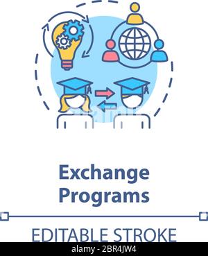 Symbol für das Konzept von Exchange-Programmen Stock Vektor