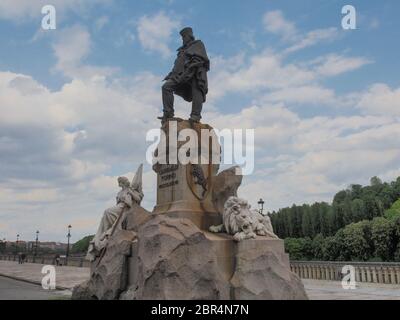 TURIN, Italien - ca. Mai 2019: Denkmal für Giuseppe Garibaldi Stockfoto