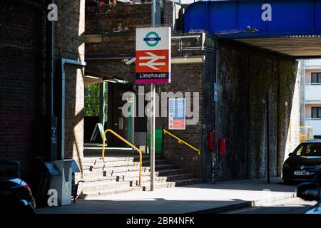 Bahnhof Limehouse, DLR und Fernzüge, General View GV Stockfoto