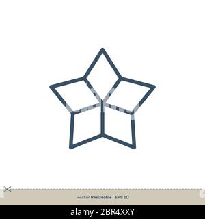 Star Vector Icon Logo Vorlage Illustration Design Stockfoto
