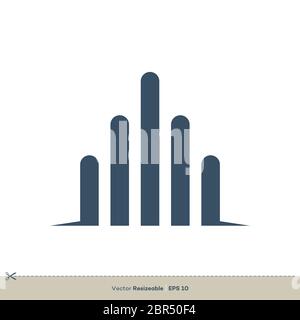 Turm Abstrakte Logo Vorlage Illustration Design Stockfoto