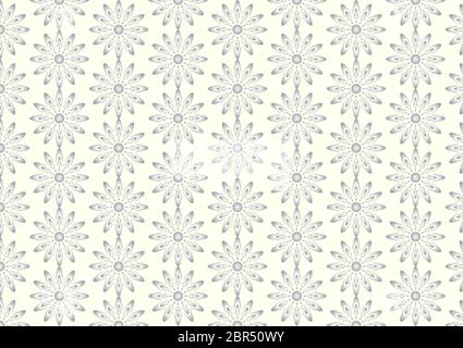 Silber cute flower Pattern in abstrakter Form auf hellen Hintergrund. Sweet blossom Muster für Liebe oder hübsches Design Stockfoto
