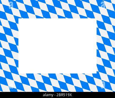 Bayerische Flagge als Quadrat auf weissem Stockfoto