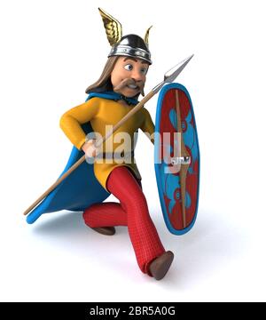 Spaß gaulois - 3D-Darstellung Stockfoto