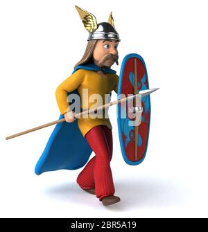 Spaß gaulois - 3D-Darstellung Stockfoto