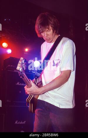 Sonic Youth Performing at All Tomorrows Parties, April 2000, Pontins, Camber Sands, Rye, West Sussex, Großbritannien. Stockfoto