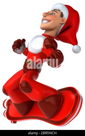 Spaß super Santa Claus - 3D-Darstellung Stockfoto