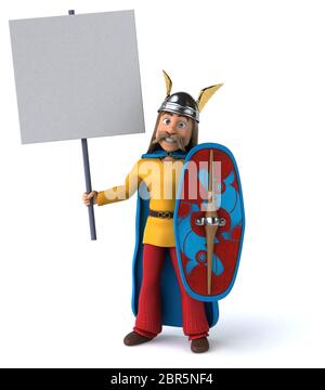 Spaß gaulois - 3D-Darstellung Stockfoto