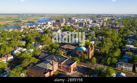 Die Gebäude Wohnungen und die Architektur der Stadt von Wilmington North Carolina Stockfoto