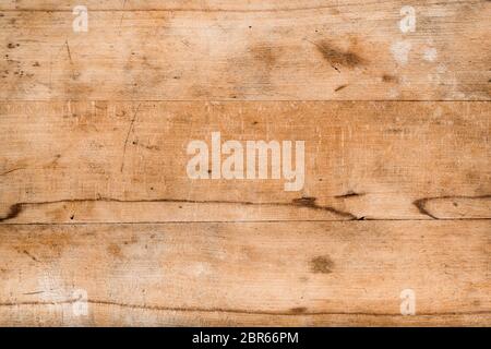 Alte, zerkratzte Holzplatte als Hintergrund, Holz Textur Stockfoto