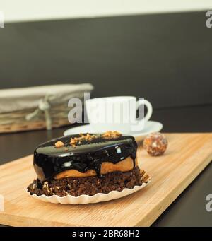 Süßes Gebäck mit chaocolate Nahaufnahme Stockfoto