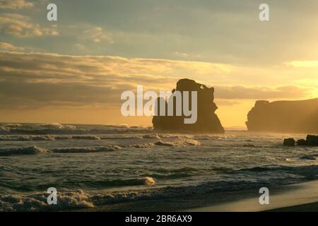 Der Strand von Gibson's Schritte in der Nähe der Zwölf Apostel. Stockfoto