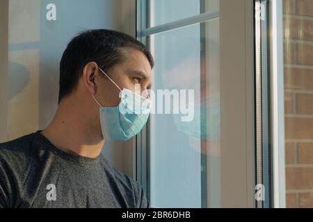 Coronavirus COVID-19. Quarantäne für die Selbstisolierung. Stockfoto