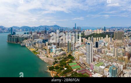 Hung Hom, Hongkong 12. Mai 2019: Panoramafotos für die Stadt in Hongkong Stockfoto