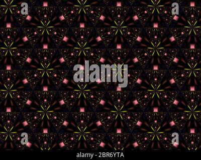 Abstrakter Werbehintergrund, rosa, schwarze Gradienten Sterne, dynamische geometrische moderne Muster Stockfoto