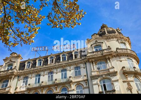 Hotel Astoria in der Altstadt von Coimbra, Portugal ist das beste alte Hotel der Stadt. Stockfoto