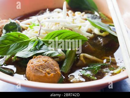 Nudelsuppe thai-Küche Stockfoto