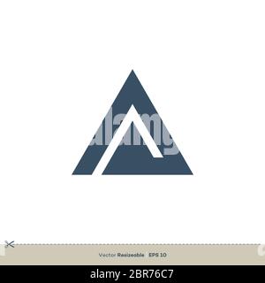 Buchstaben EIN Vektor Logo Vorlage Illustration Design Stockfoto