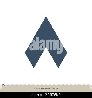 Buchstaben EIN Vektor Logo Vorlage Illustration Design Stockfoto