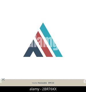 Buchstaben EIN Vektor Logo Vorlage Illustration Design Stockfoto