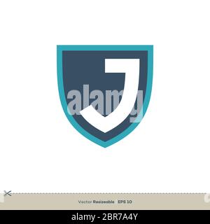 J Letter Vektor Logo Vorlage Illustration Design Stockfoto