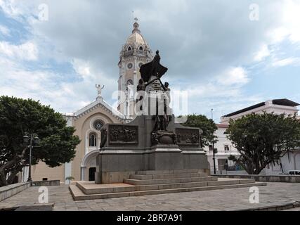 Die Simon Bolivar und San Francisco De Asis Kirche in Casco Viejo Panama City Stockfoto