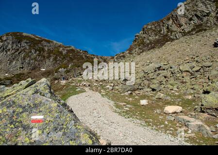 Eine GR Fußweg. In den französischen Pyrenäen Stockfoto