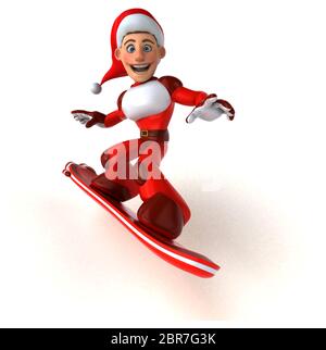 Spaß super Santa Claus - 3D-Darstellung Stockfoto