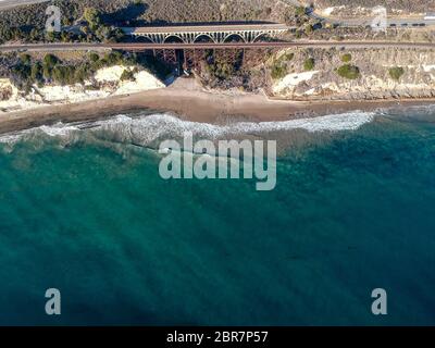 Luftaufnahme ox Arroyo Hondo Brücke Stockfoto