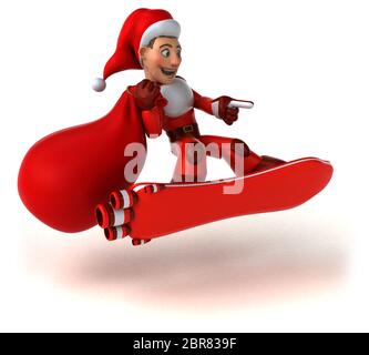 Spaß super Santa Claus - 3D-Darstellung Stockfoto