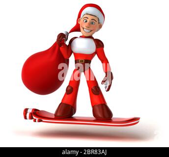 Spaß super Santa Claus - 3D-Darstellung Stockfoto