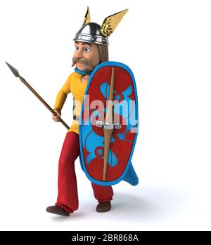 Spaß gaulois - 3D-Darstellung Stockfoto