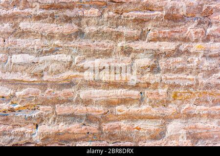 Alte Mauer in Itchan Kala, ummauerten Innenstadt der Stadt Chiwa, Usbekistan Stockfoto
