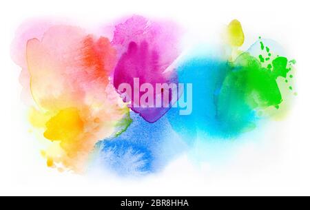 Helle Regenbogenfarben und verschiedene bunte Texturen kombiniert und isoliert auf weißem Papier. Kunst, Handwerk, Kreativität, Konzept, Backgr Stockfoto