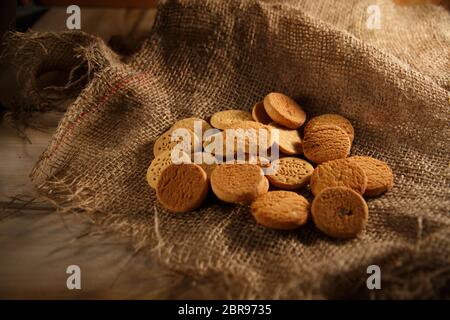 Cookies von verschiedenen Getreide Stockfoto