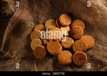 Cookies von verschiedenen Getreide Stockfoto