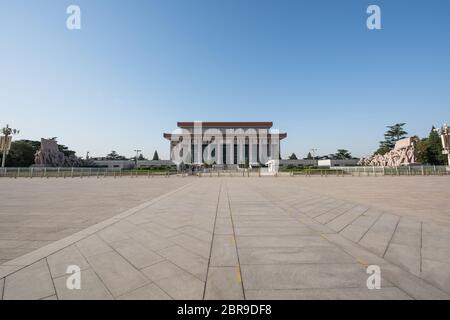 Die Gedenkhalle des Vorsitzenden Mao auf dem Tian 'anmen Platz in Peking Stockfoto