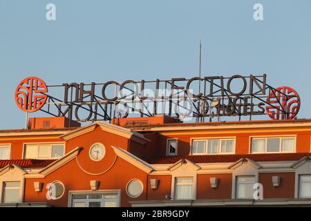 Coruña-Spanien.5-Sterne-Hotel NH Collection A Coruña Finisterre, in der Stadt Coruña am 19.2020. Mai Stockfoto