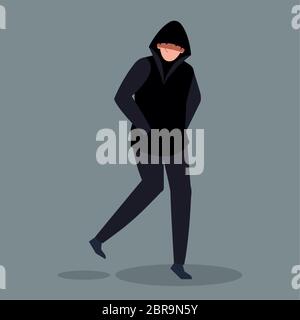 Avatar-Symbol für Hacker-Person Stock Vektor