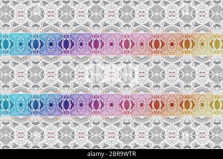 Terrazzo Bodenbelag Design Muster, Marmor alte Textur oder polierten Stein Kunst Hintergrund schön Stockfoto