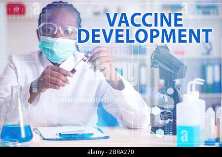 Coronavirus Covid-19 Impfstoff Entwicklung medizinisches Konzept Stockfoto