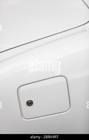 Nahaufnahme von Tank Deckel ist ein Auto. Stockfoto